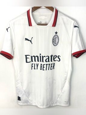 Puma AC Milan 125th Anniversary DryCell Away White Soccer Jersey Youth Size XL